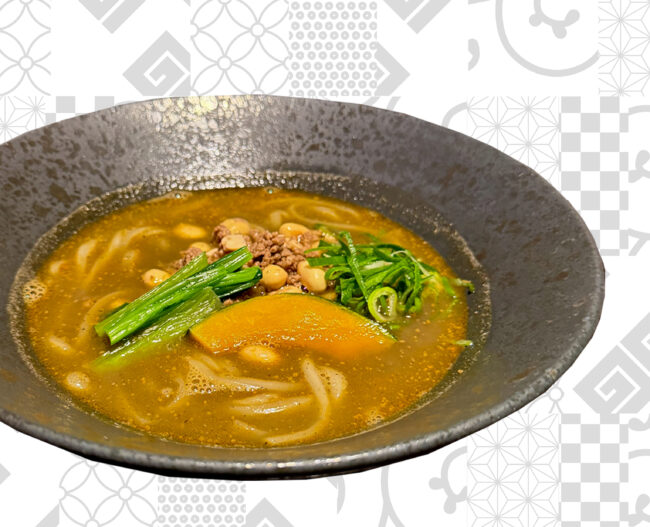 熊本産大豆の黒ごまたんたんうどん